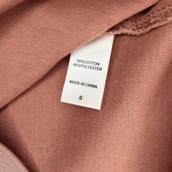 Koolaburra by UGG Crew Neck Shirt Womens S Pink Sandwashed Interlock Top SOFT - Picture 3 of 5